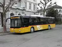 Postauto - MAN Lion`s City  SO  20140 auf dem Amtshausplatz in Solothurn am warten am 29.01.2013