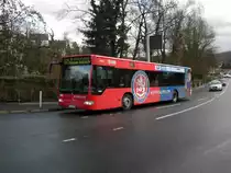 Mercedes-Benz O 530 II (Citaro Facelift) auf der Linie 621 nach Wuppertal Wieden,Schleife am S-Bahnhof Wuppertal-Vohwinkel.(5.2.2013) 