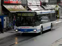 MAN Niederflurbus 2. Generation auf der Linie 640 nach Wuppertal-Ronsdorf Echoer Strae an der Haltestelle Wuppertal Ronsdorf Markt.(7.2.2013) 