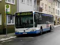 Mercedes-Benz O 530 II (Citaro Facelift) auf der Linie 670 nach Remscheid-Honsberg Sportplatz an der Haltestelle Wuppertal Ronsdorf Markt.(7.2.2013) 