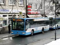  Mercedes-Benz O 530 K (Citaro) auf der Linie 650 nach Wuppertal-Ronsdorf Klinik Bergisch Land an der Haltestelle Wuppertal Ronsdorf Markt.(7.2.2013) 