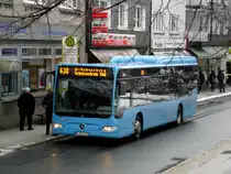 Mercedes-Benz O 530 LE  (Citaro) auf der Linie 630 nach Wuppertal-Hahnerberg Schulzentrum Sd an der Haltestelle Wuppertal Ronsdorf Markt.(7.2.2013) 