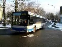 MAN Niederflurbus 2. Generation auf der Linie 630 nach Wuppertal-Ronsdorf Im Reesiepen an der Haltestelle Wuppertal-Ronsdorf Mohrhennsfeld.(9.2.2013)   