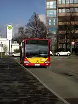 HSB Mercedes Benz Citaro C1 macht Pause am 09.02.13 in Hanau Hbf 