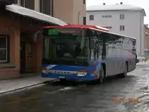 ENGADINBUS-Setra S 200 am Bahnhof Samaden am 7.2.13 