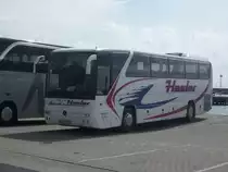 Mercedes Tourismo von Hasler aus Deutschland im Stadthafen Sassnitz am 13.07.2012