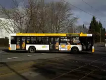 Ein MAN der MVG in Mainz Hechtsheim am 21.02.13