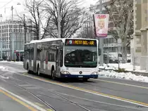 tpg - Mercedes Citaro  Nr.111  GE  960495 unterwegs auf der Linie 9 in der Stadt Genf am 14.02.2013