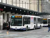 tpg - Mercedes Citaro  Nr.180  GE  960564 unterwegs auf der Linie 5 in der Stadt Genf am 14.02.2013