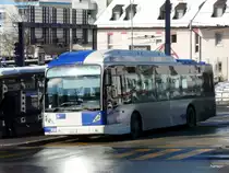tl - VanHool  Nr.466  VD  1571 unterwegs auf der Linie 46 in der Stadt Lausanne am 16.02.2013