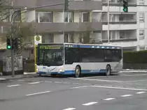  MAN Niederflurbus 3. Generation (Lion's City) auf der Linie 617 nach Wuppertal-Katernberg Am Eckbusch an der Haltestelle Wuppertal-Uellendahl Deckersh�usschen Kirche.(26.2.2013) 
