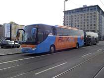 Setra Reisebus steht am 03.03.13 in Frankfurt am Main Hbf 