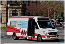 (EW 2814)  Mercedes Benz Supersprinter, der Busfirma  Erny WEWER aus Eschweiler, aufgenommen am Bahnhof in Wasserbillig am 19.03.2012.