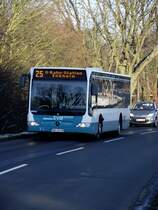 Ein Mercedes Benz Citaro C1 des SVM am 13.03.13 auf der Linie 25 bei Maintal 