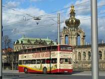 MAN Doppelstockbus der Stadtrundfahrt vor dem Zwinger - Dresden, 21.01.2007
