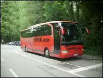 Mercedes Travego von Haimerl Reisen aus Deutschland vor dem Tiergarten Straubing am 28.07.2012

