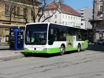 transN - Mercedes Citaro Nr.305  NE 137305 bei den Bushaltestellen vor dem Bahnhof in La Chaux de Fonds am 01.04.2013
