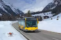 Die kleine Ortschaft Mandarfen hat der Bus hinter sich gelassen und ist am 19.3. auf dem Weg zur Talstation der Standseilbahn