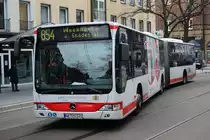 Stadtwerke Neuss Linie 854 in Richtung Weckhoven an der Haltestelle Schwannstr.