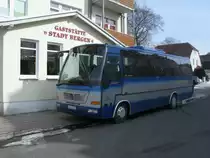 Mercedes Ateco Clubstar vor der Gastst�tte  STADT BERGEN ,am 16.M�rz 2013,in Bergen/R�gen.