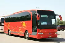 Mercedes Travego, ehem.  Laier  Wiesloch/Baden, Manama/Bahrain an der Formel 1-Rennstrecke 15.03.2013 