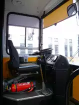 Zum 5. Dresdner Dampfloktreffen am 07.04.13 verkehrten auch Historische IFA Busse.
Hier der Der Fahrerplatz eines Ikarus 250 