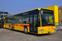 Die BLT mustert einen Teil der Citaros aus. Auf einem Parkplatz in der N�he des Depots H�slimatt steht der Citaro mit der Betriebsnummer 1. Die Aufnahme stammt vom 04.04.2013.
