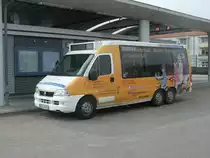 Fiat Ducato bei der Pause,am 10.April 2013,am Busbahnhof in Bergen/R�gen.