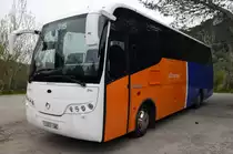 Iveco Irisbus MidiRider des Unternehmens Ultramar auf dem Parkplatz des Museums la Granja de Esporles auf Mallorca. (17.03.2013)