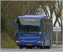 (UW 4021) Irisbus Crossway des Busunternehmens Schiltz auf der Linie Bastogne - Ettelbr�ck unterwegs, aufgenommen am 16.04.2013 in der N�he von Wiltz.