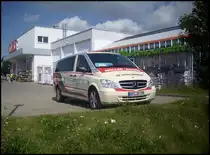 Mercedes Vito von De Stralsunner aus Deutschland im Gewerbegebiet Sassnitz am 04.08.2012

