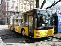 Postauto - MAN  NE 73693 in La Chaux de Fonds am 01.04.2013