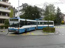 VBZ - Abschiedsfahrt des TMZ f�r die Mercedes O 405 GTZ Trolleybuse Nr.140 unterwegs auf einer Extrafahrt durch die Ganze Stadt am 21.04.2013