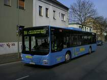 MAN der Fa. Wilde ,i.A. der Bogestra,Linie 355 Langendreer -
Landendreer Nord.(19.04.2008)