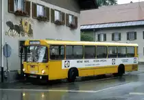 Deutsche Bundespost: Postbus (MAN, BP 10-2226) in Werlach (Bayern) am 27. Juni 1980.