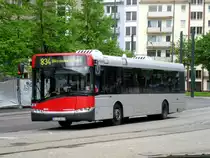 Solaris Urbino auf der Linie 834 nach D�sseldorf-Oberkassel Belsenplatz am Hauptbahnhof D�sseldorf.(12.5.2013) 