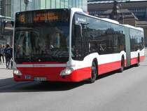 Ein neuer MB Citaro G,der Hochbahn Wagen 7284 als 6 Auf dem Sande am Hauptbhf./M�nckebergstr.
