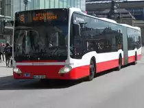 Ein neuer MB Citaro G,der Hochbahn Wagen 7284 als 6 Auf dem Sande am Hauptbhf./M�nckebergstr.