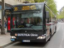 Hochbahn Wagen 6024 (Baujahr 2010), MB Citaro als 35 Messe am Gerhart-Hauptmann-Platz (11.05.13)