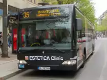 Hochbahn Wagen 6024 (Baujahr 2010), MB Citaro als 35 Messe am Gerhart-Hauptmann-Platz (11.05.13)