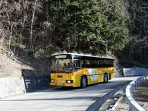 Der angemietete NAW/R&J von PAH Riederer auf dem Weg von Mapragg nach Pf�fers. (29.1.2008)