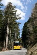 Der alpthaler NAW/R&J, welcher zur Zeit f�r PAH Riederer f�hrt bei der Talfahrt von St. Margrethenberg. (13.4.2008)