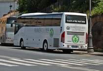 Heckansicht von einem Volvo 9700 am 17.05.2013 in Rom.