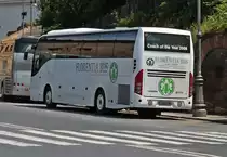 Heckansicht von einem Volvo 9700 am 17.05.2013 in Rom.