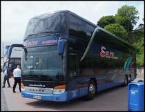 Setra 431 DT von Elite Hamburg im Stadthafen Sassnitz am 04.06.2013