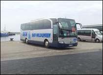 Mercedes Travego von BKW Bad Wildungen aus Deutschland im Stadthafen Sassnitz am 25.08.2012