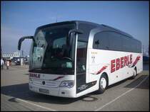 Mercedes Travego von Eberle aus Deutschland im Stadthafen Sassnitz am 25.08.2012