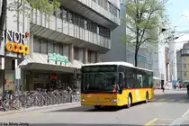 Postauto/PU Steiger Nr. 153 (Merceses Citaro O530) am 28.5.2013 in der Bankstrasse kurz vor dem Winterthurer Hauptbahnhof.