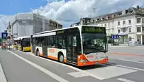 RBS Citaro Nr. 13 im Einsatz fr BSU (Solothurn). Im Bild ist der Wagen auf der Linie 2 in Solothurn beim Hauptbahnhof. Fr den Einsatz beim BSU erhielt er die neue Betreibsnummer 84, 15.06.2013.