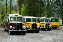 Vor zwei Wochen la ich in einem COOP-Magazin ein Artikel ber den steilsten Postautokurs der Schweiz. Der Kurs Reichenbach-Kiental-Griesalp fhrt am Ende ber eine 28% steile Strae vom Kiental auf die Griesalp. Mein Kollege, der im Bernbiet aufgewachsen ist, erzhlte mir, da fr den Kurs bei Saurer spezielle Postautos gebaut wurden. Bei unserem Besuch am 09.06.2013 trafen wir berraschend im Kiental auf vier Oldtimer. Es handelt sich um ein Saurer Alpenwagen IIIa, ein Saurer Alpenwagen III ein FBW Alpenwagen IIIa und ein Saurer D1KU. Als wir die 28% Steigung befuhren kamen uns noch ein Saurer OCS und ein Saurer 1 C-H entgegen.